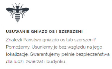 Usuwanie gnazd os i szerszeni