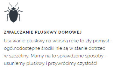 Zwalczanie pluskwy domowej