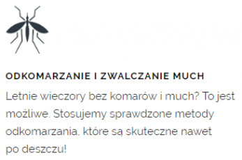 Odkomarzanie i zwalczanie much