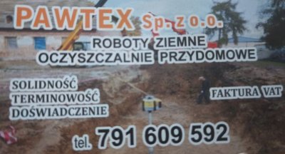 PAWTEX ROBOTY ZIEMNE I BUDOWLANE